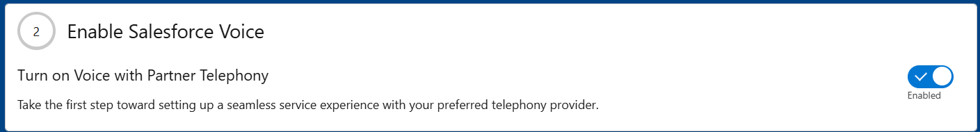 Enable Salesforce Voice