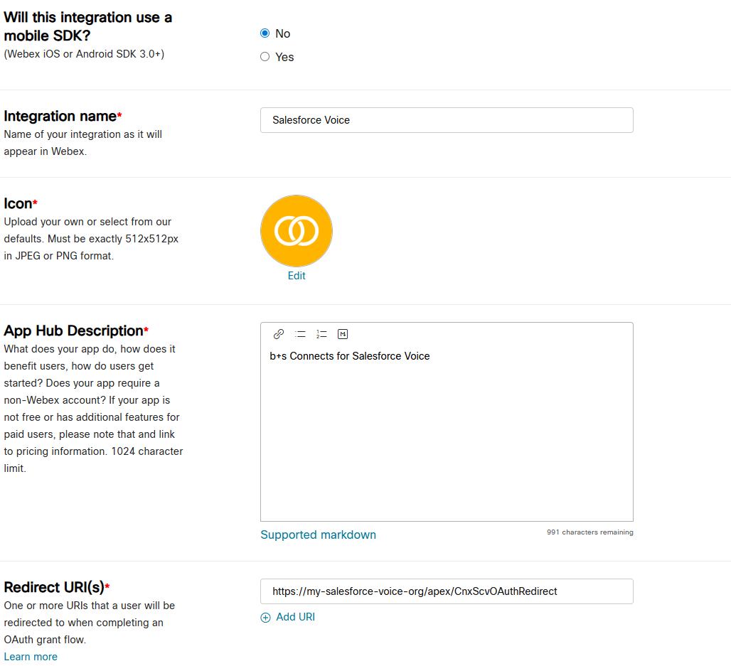 OAuth App Body
