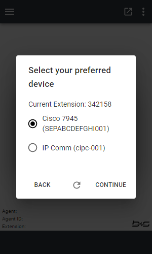 Agent Device Selection