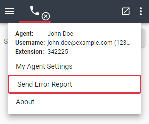 Send Error Report