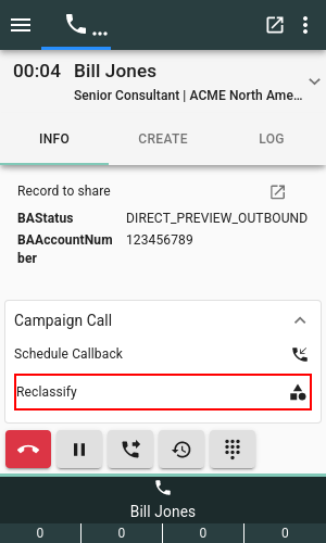 Reclassify button