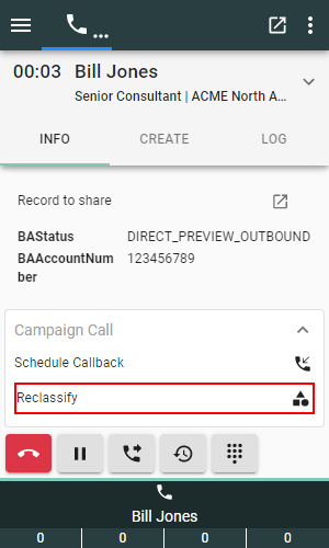 Reclassify button