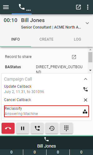 Reclassify button after