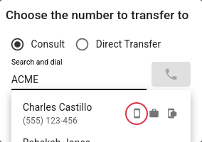 Consultation Call search