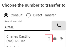 Consultation Call search