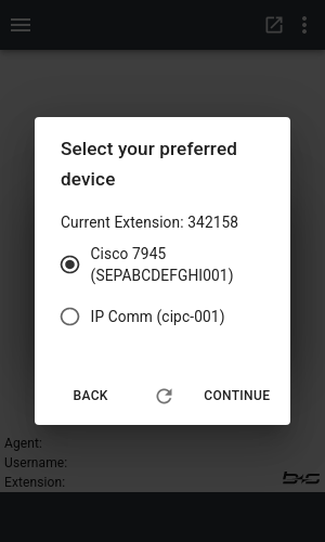 Agent Device Selection