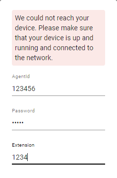 Could not reach device