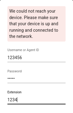 Could not reach device