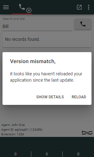 Version mismatch error