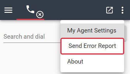 Send Error Report