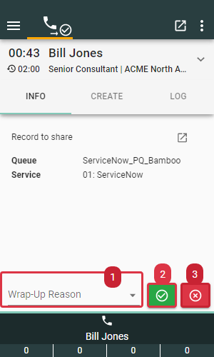 Wrap-Up Button