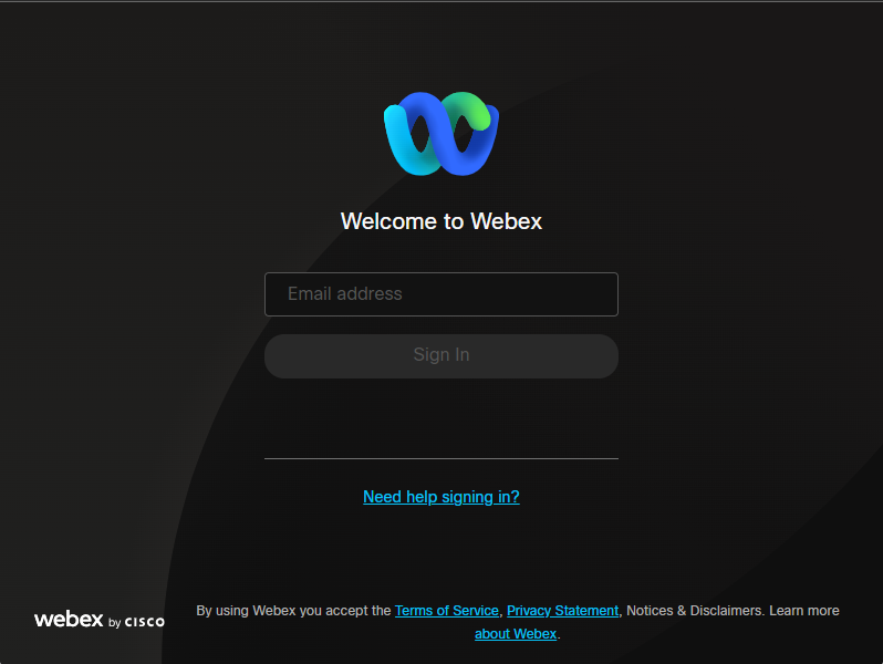 WxCC Login Mask