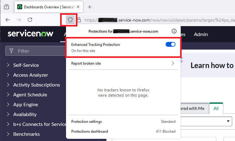 Firefox Enhanced Tracking Protection