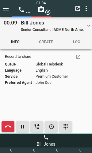 Call data on gadget
