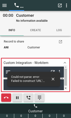 Custom Integration Workitem