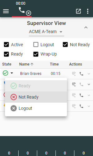 Supervisor View Agent State Change