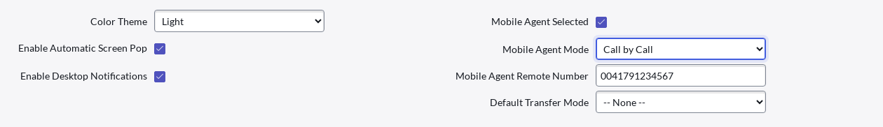 Agent configuration