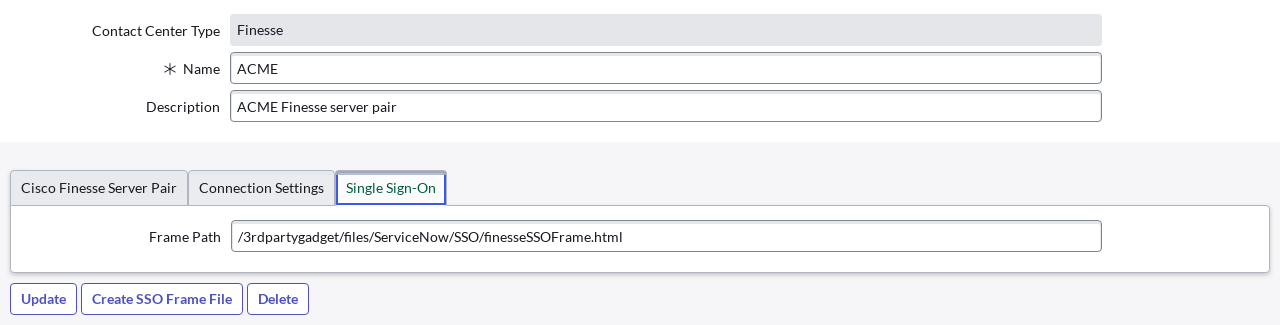 Finesse SSO configuration