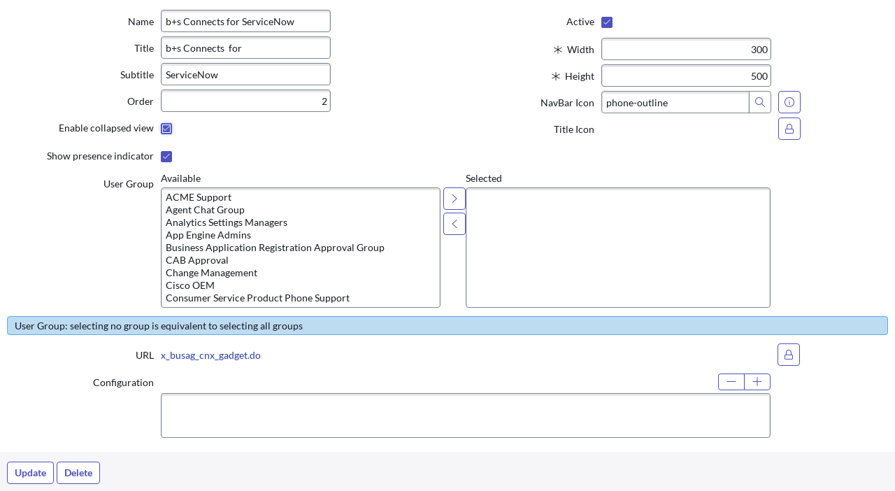 Openframe configuration