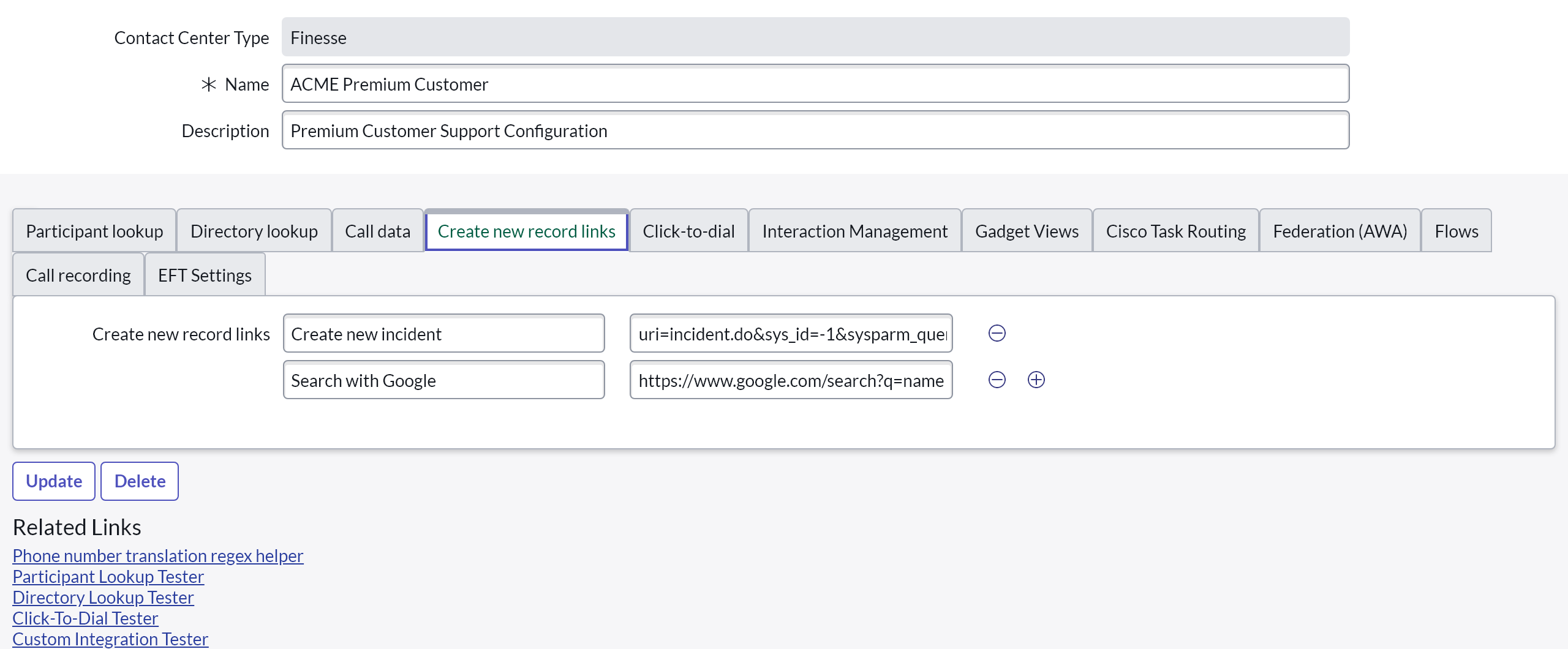 Create Record Link