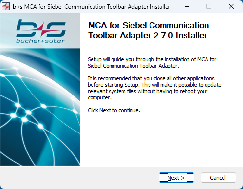 Communication Toolbar Adapter Install Welcome Communication Toolbar Adapter Install Welcome