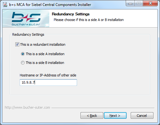 Central Components Install Redundancy
