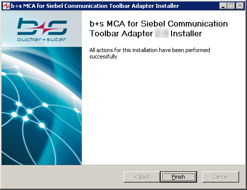 Communication Toolbar Adapter Install Complete