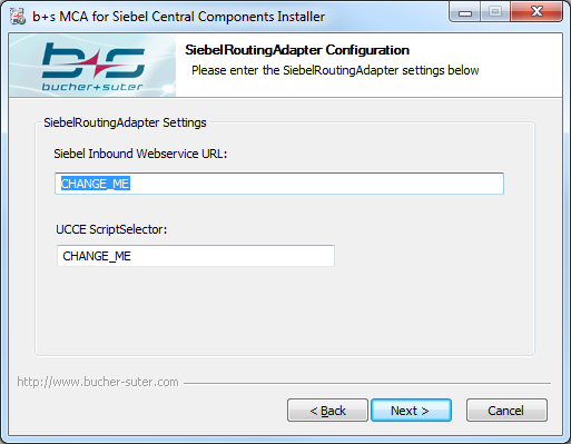 Central Components Install Routing Adapter