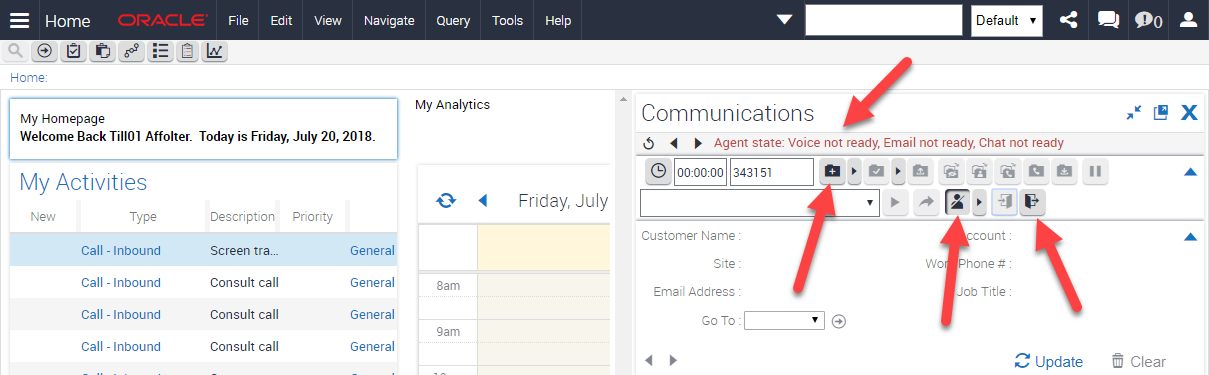 Agent Logged In Textbox Agent Logged In Textbox