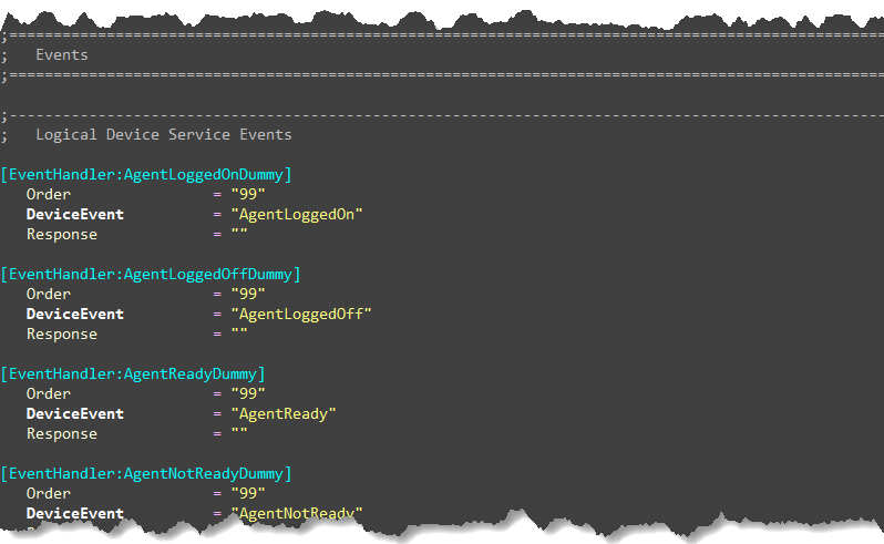 Siebel Definition File DeviceEvents
