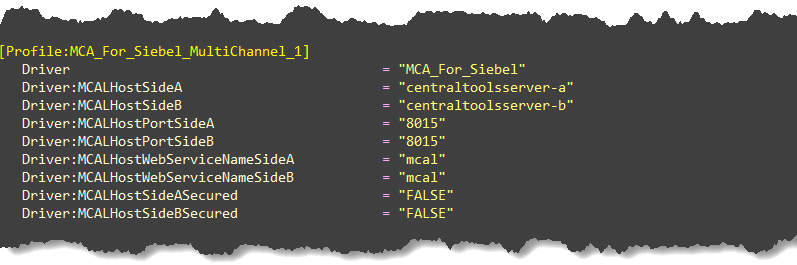 Siebel Definition File Profiles
