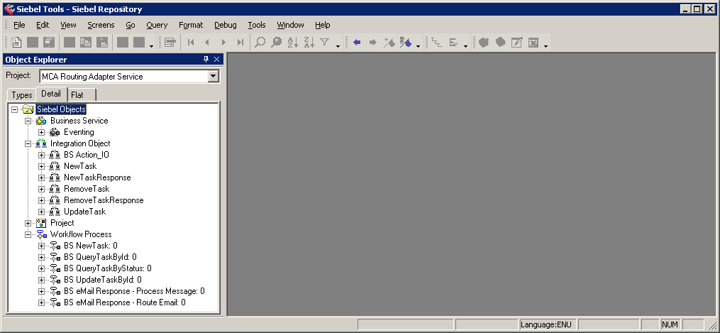 Siebel Tools Compile Project Element Tree