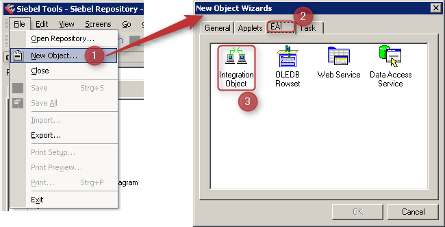 Siebel Tools EAI Integration Object