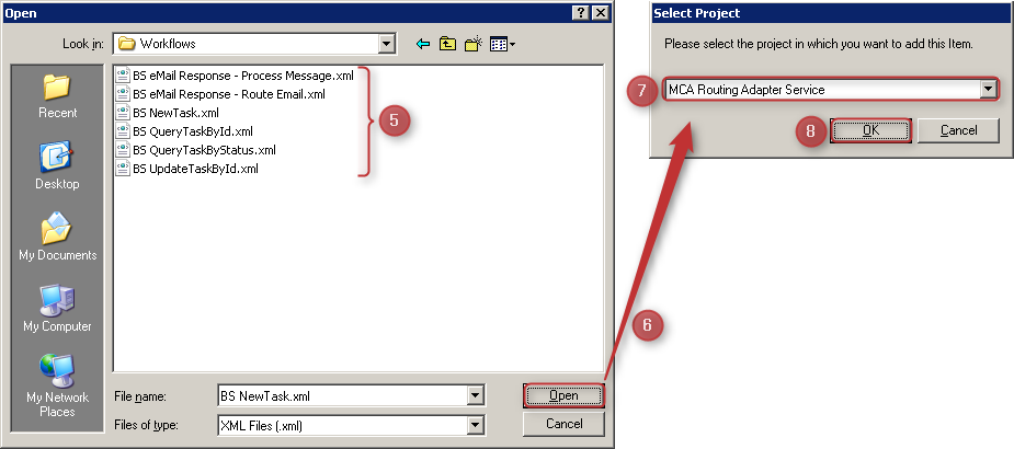 Siebel Tools Import MCA Workflow Processes Workflows