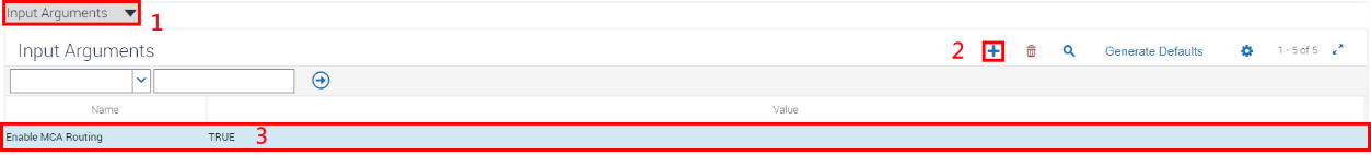 Siebel Web Configuration Add Input Arguments