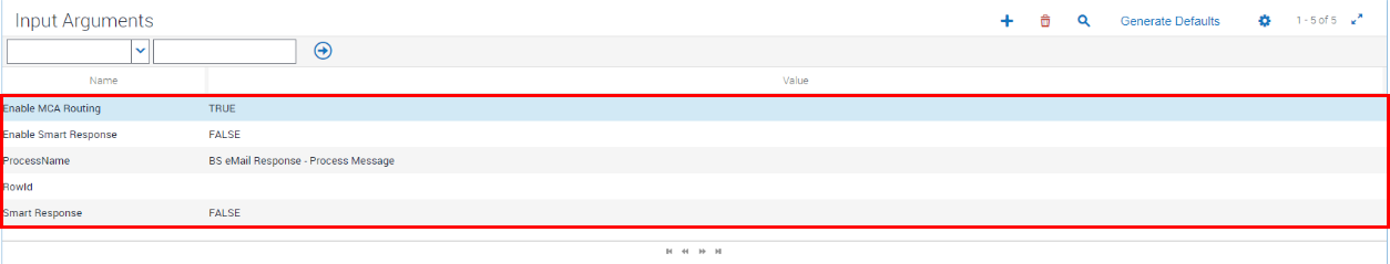 Siebel Web Configuration Add Input Arguments Example