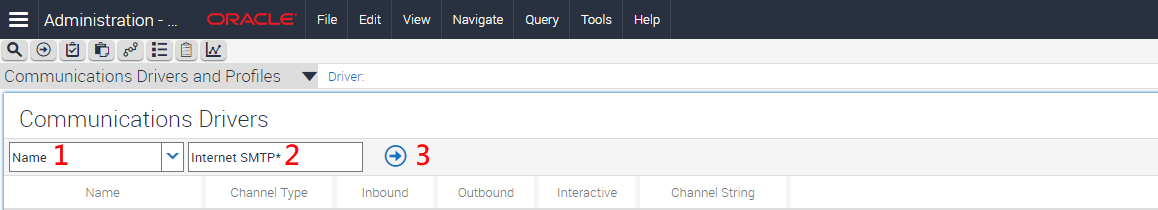 Siebel Web Configuration Communications Drivers Internet SMTP Filter