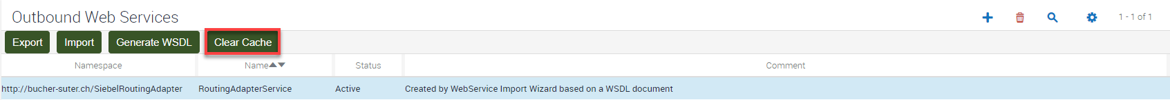 Siebel Web Configuration RoutingAdapterService Clear Cache