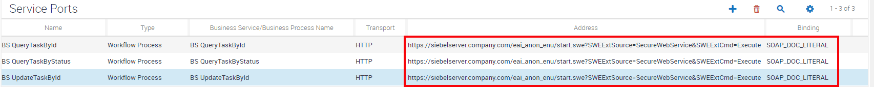 Siebel Web Configuration Update Address Fields Example