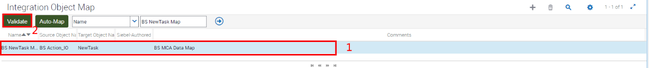 Siebel Web Configuration Validate NewTask Integration Object
